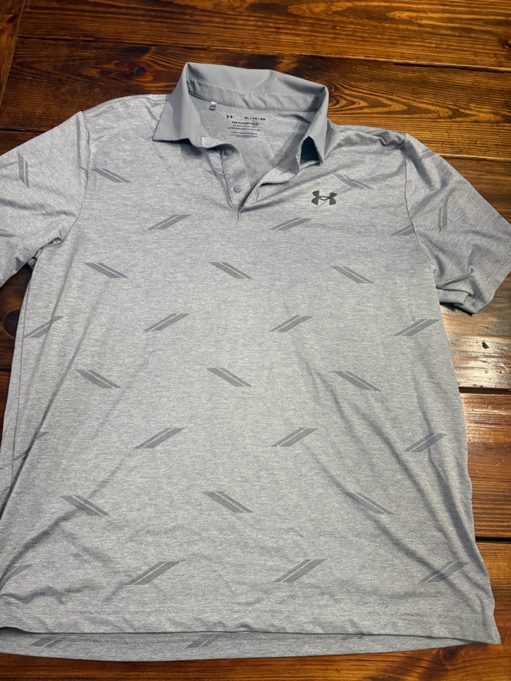 Under Armour Men’s Light Gray Patterned Polo